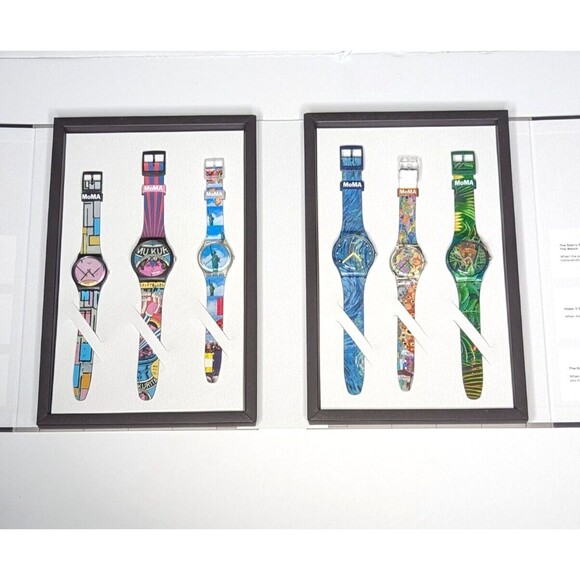Swatch SZS31 MoMA Collaboration Quartz Analog Watch Museum of Modern Art Set New - Picture 10 of 10